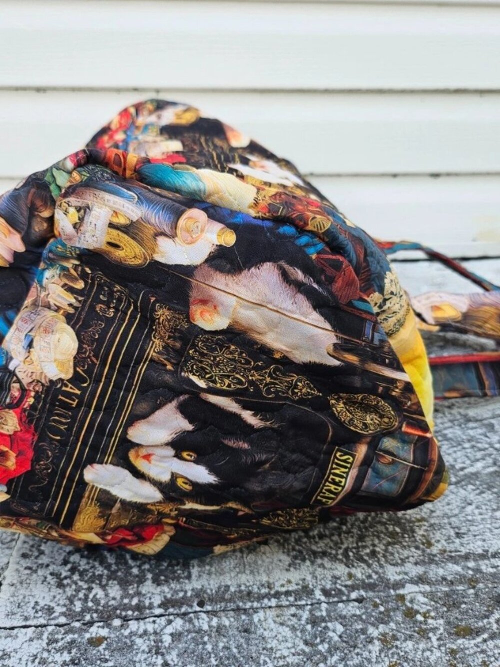 Duffle Bag Cat Print Mutti Color Light Weight Travel Bag Gym Bag - Picture 6 of 10